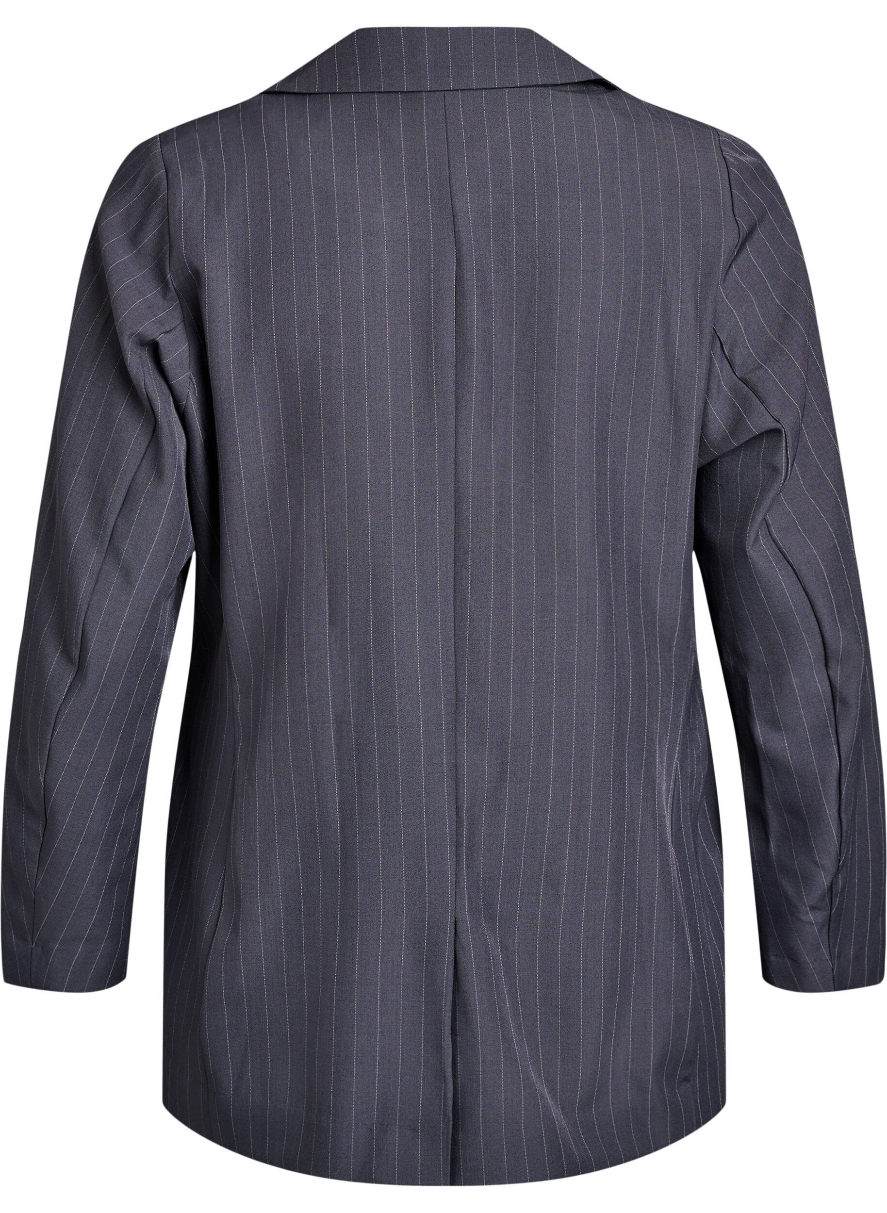 ZizziBlazer met zakken en splitjes, Grijs, Packshot image number 1
