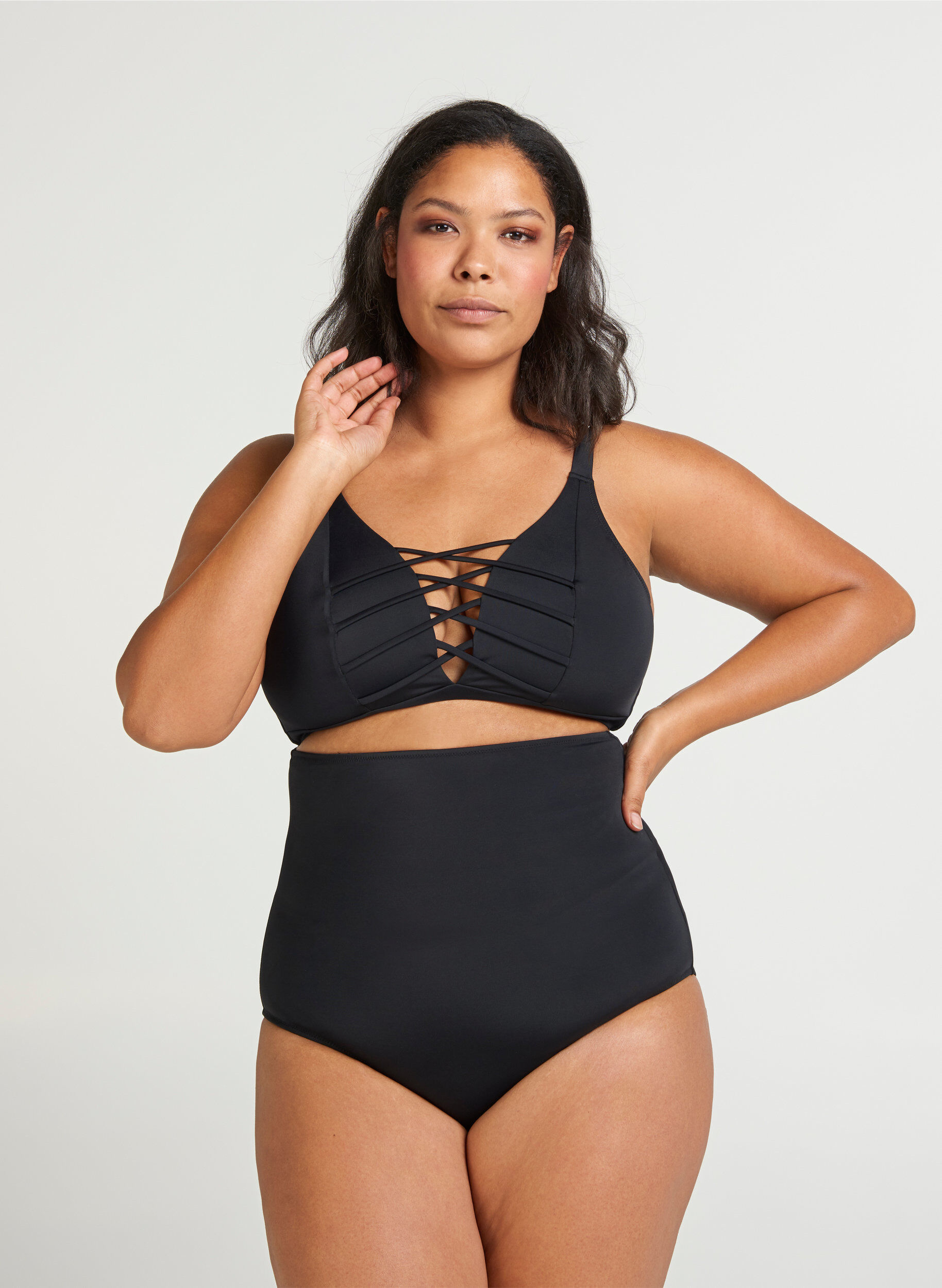 Zizzi Bikinibroek, Black, Model image number 2