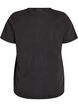 Grafisch T-shirt van biologisch katoen, Zwart, Packshot image number 1