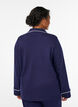 Katoenen pyjamashirt met borstzak, Blauw, Model image number 2