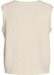 Textuur breisel vest met strikband, Vanille, Packshot image number 1