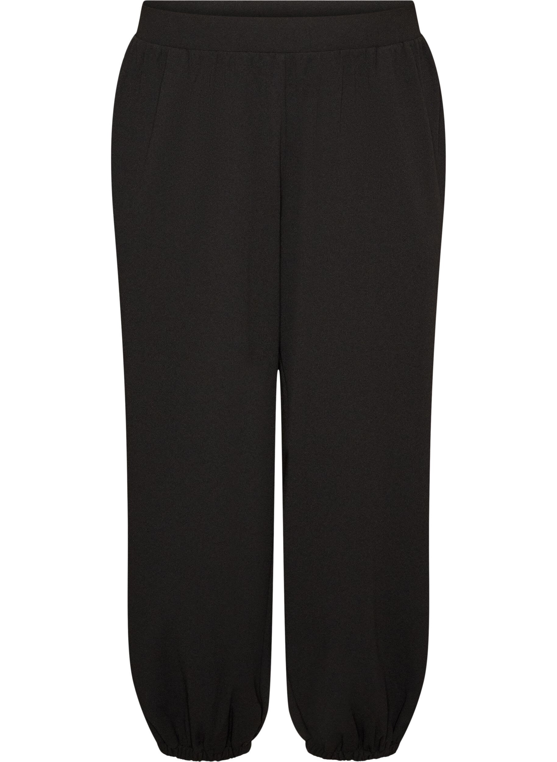 ZizziJersey ballonbroek met hoge taille, Zwart, Packshot image number 0