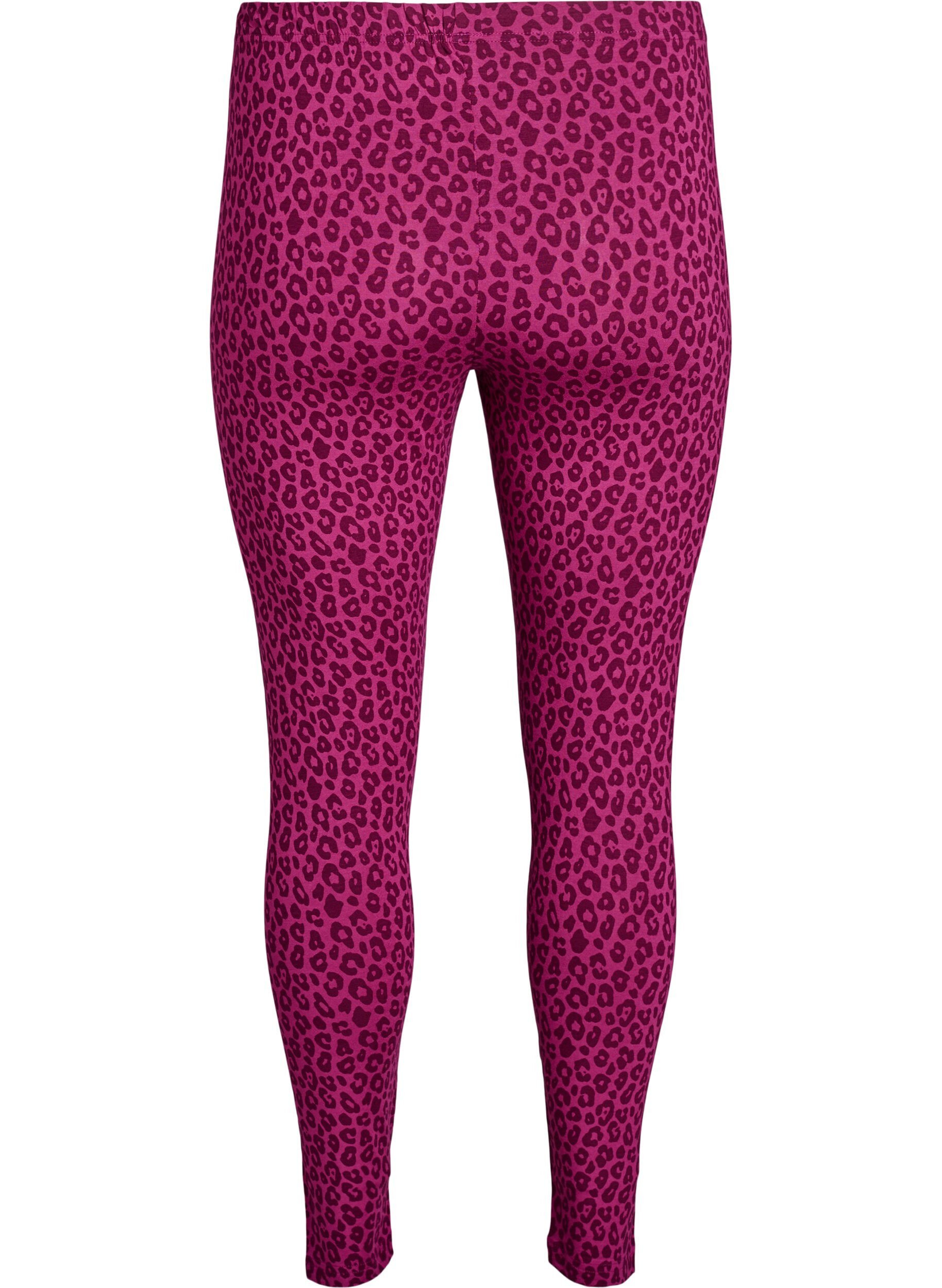 Zizzi Enkellange leggings in viscose stof, Roze, Packshot image number 1
