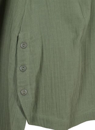 Katoenen tuniek met korte mouwen, Thyme, Packshot image number 3
