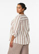 Katoenen blouse met V-hals, Beige, Model image number 2