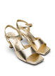Pumps met een open teen en vierkante neus, Goud, Packshot image number 1