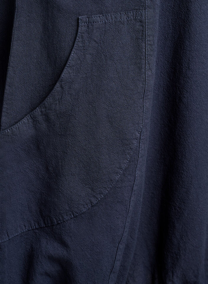 Katoenen jurk met korte mouwen, Blauw, Packshot image number 3