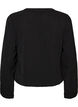 Blouse met ballonsilhouet en V-hals, Zwart, Packshot image number 1