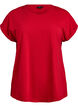 T-shirt met korte mouwen van katoenmix, Rood, Packshot image number 0