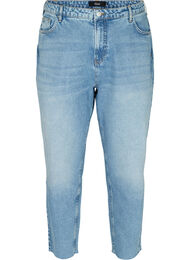 Cropped mom fit Mille jeans met losse pasvorm, Light blue denim