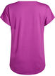 T-shirt met korte mouwen voor workouts en V-hals, Paars, Packshot image number 1