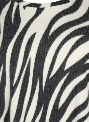 Blouse met 3/4 mouwen en zebraprint, White Zebra, Packshot image number 2
