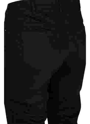 Nauwsluitende denim driekwartbroek in katoen, Black, Packshot image number 3