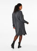 Gebreide jurk met lange mouwen, Dark Grey Black Mel., Model image number 1
