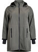 Softshell jas met afneembare capuchon, Grijs, Packshot image number 0