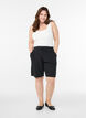 Losse katoenen short met zakken, Zwart, Model image number 1