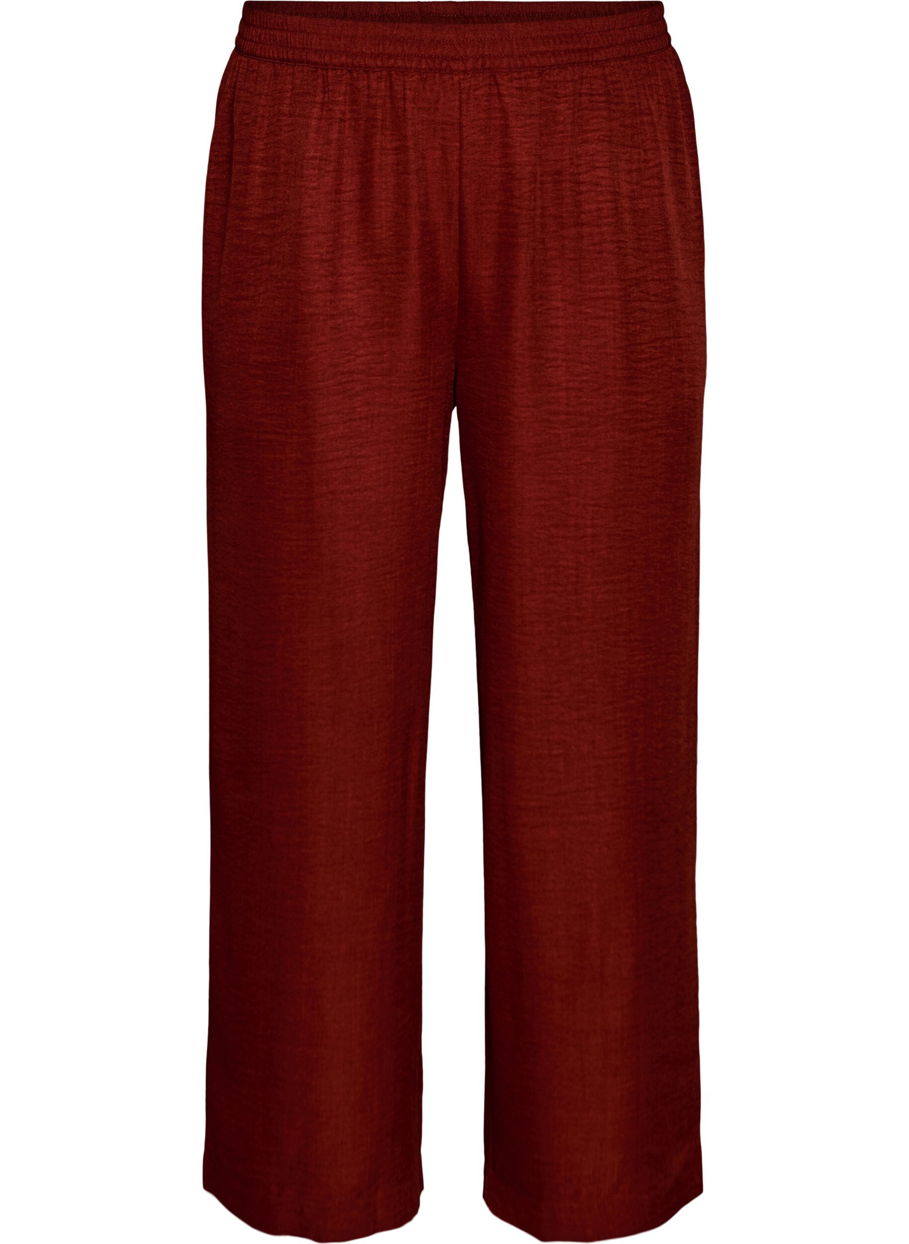 Losse broek met elastische tailleband en zakken