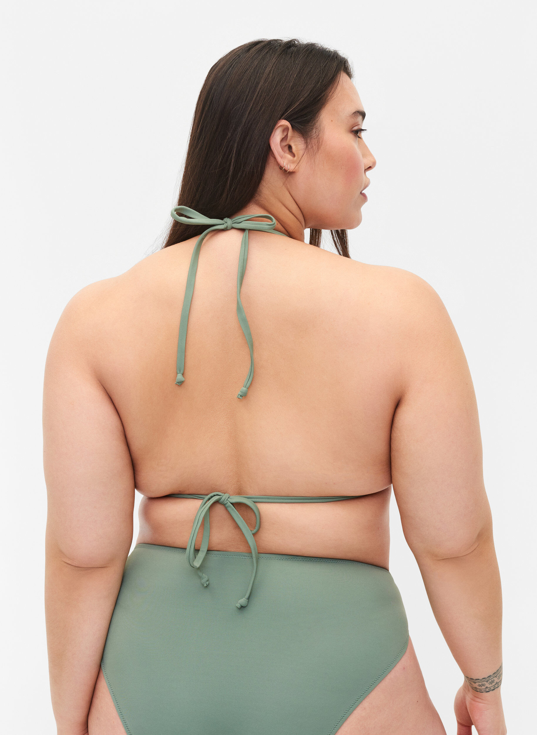 Zizzi Driehoeksbikini beha, Groen, Model image number 1