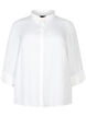 Shirt in viscose met ton-sur-ton patroon, Bright White, Packshot image number 0