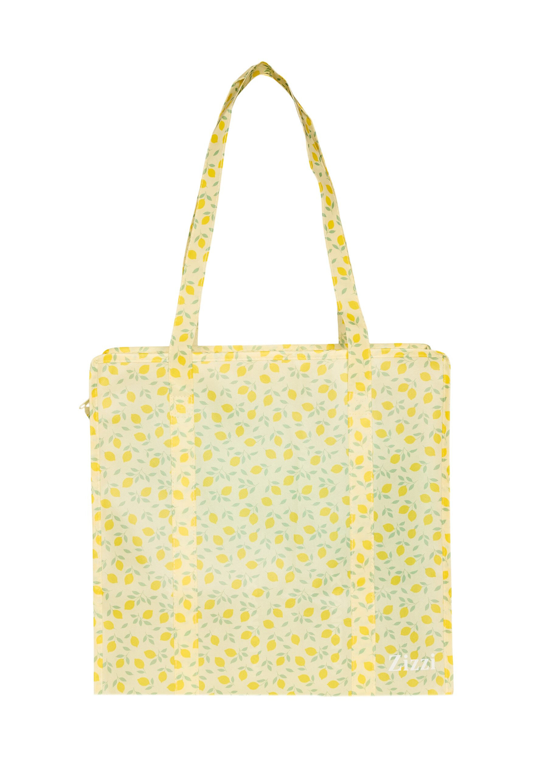 ZizziShoppingtas met ritssluiting, Geel, Packshot image number 0