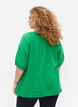Katoenen blouse met korte mouw, Bright Green, Model image number 1