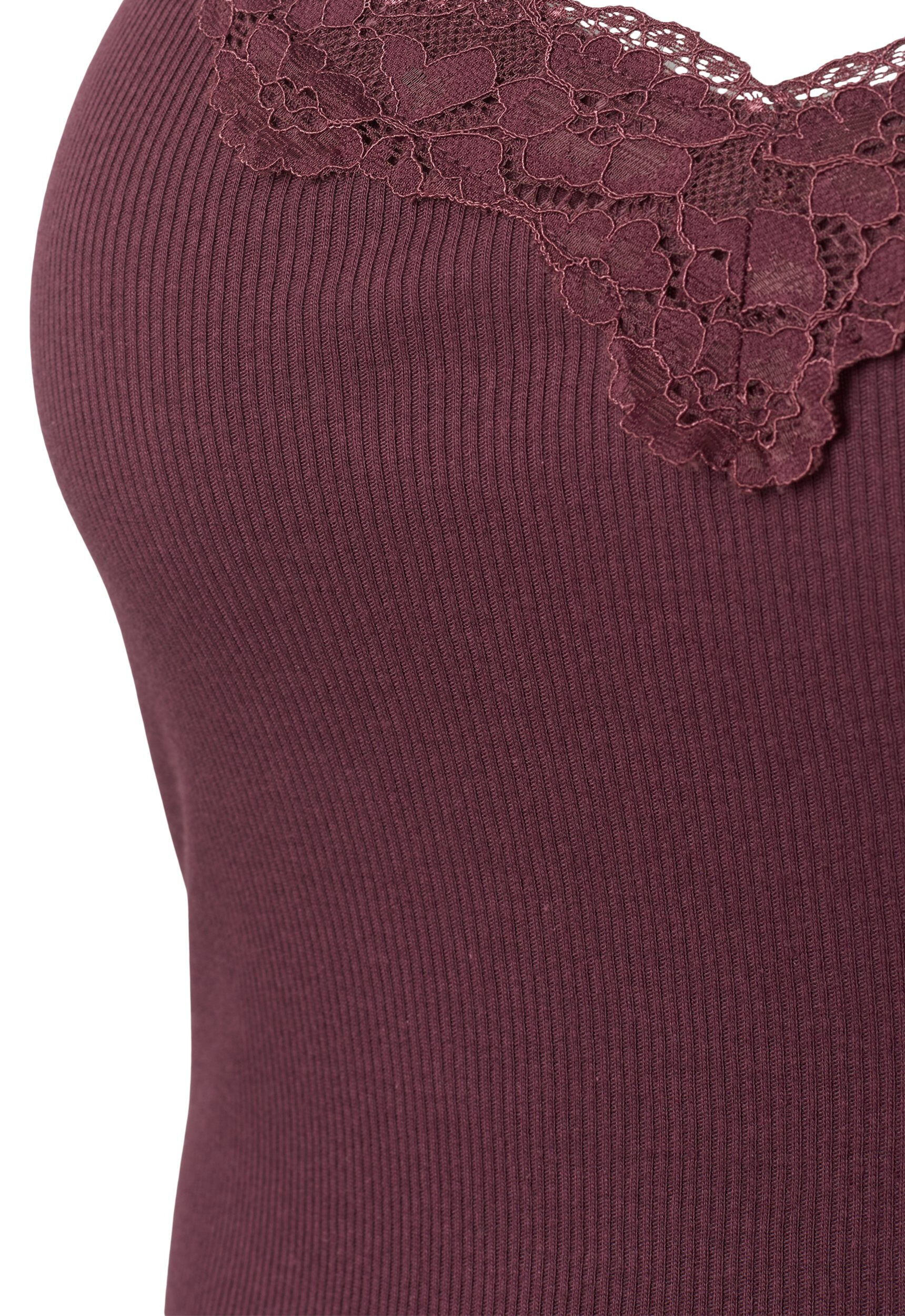 Zizzi 2-pack geribbed nacht tops, Black/Fudge, Packshot image number 2