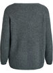 Gebreide blouse met V-hals en raglanmouwen, Groen, Packshot image number 1
