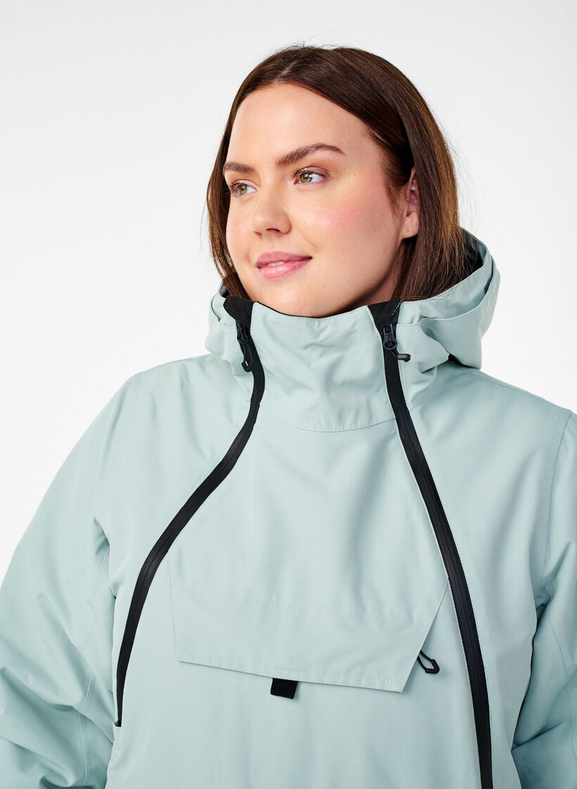 Functionele ski-anorak met capuchon, Groen, Model image number 5