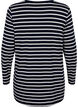 Blouse met lange mouwen en strepen, Evening Blue Stripe, Packshot image number 1
