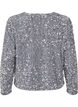 Pailletten blouse met strikdetails, Silver, Packshot image number 1