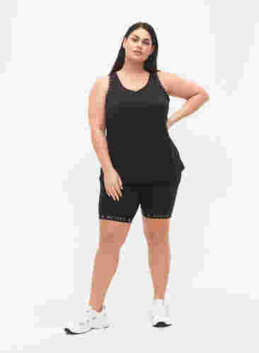Effen kleur sport topje, Black, Model image number 2