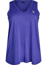 Sports top with V-neck, Purple