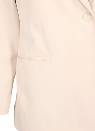 FLASH - Eenvoudige blazer met knoop, Pumice Stone, Packshot image number 3