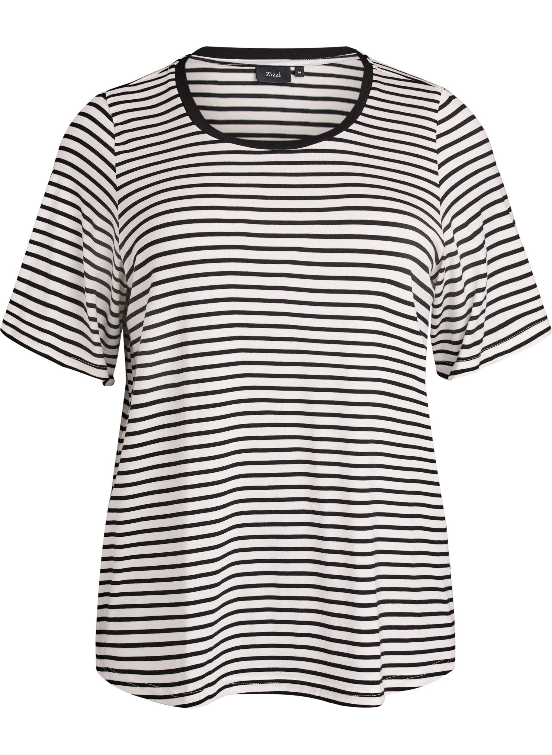 T-shirt met TENCEL&trade; Lyocell en strepen