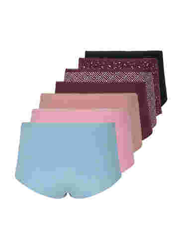 Set van 7 slips met normale taille, Dusty Pastel Pack, Packshot image number 1