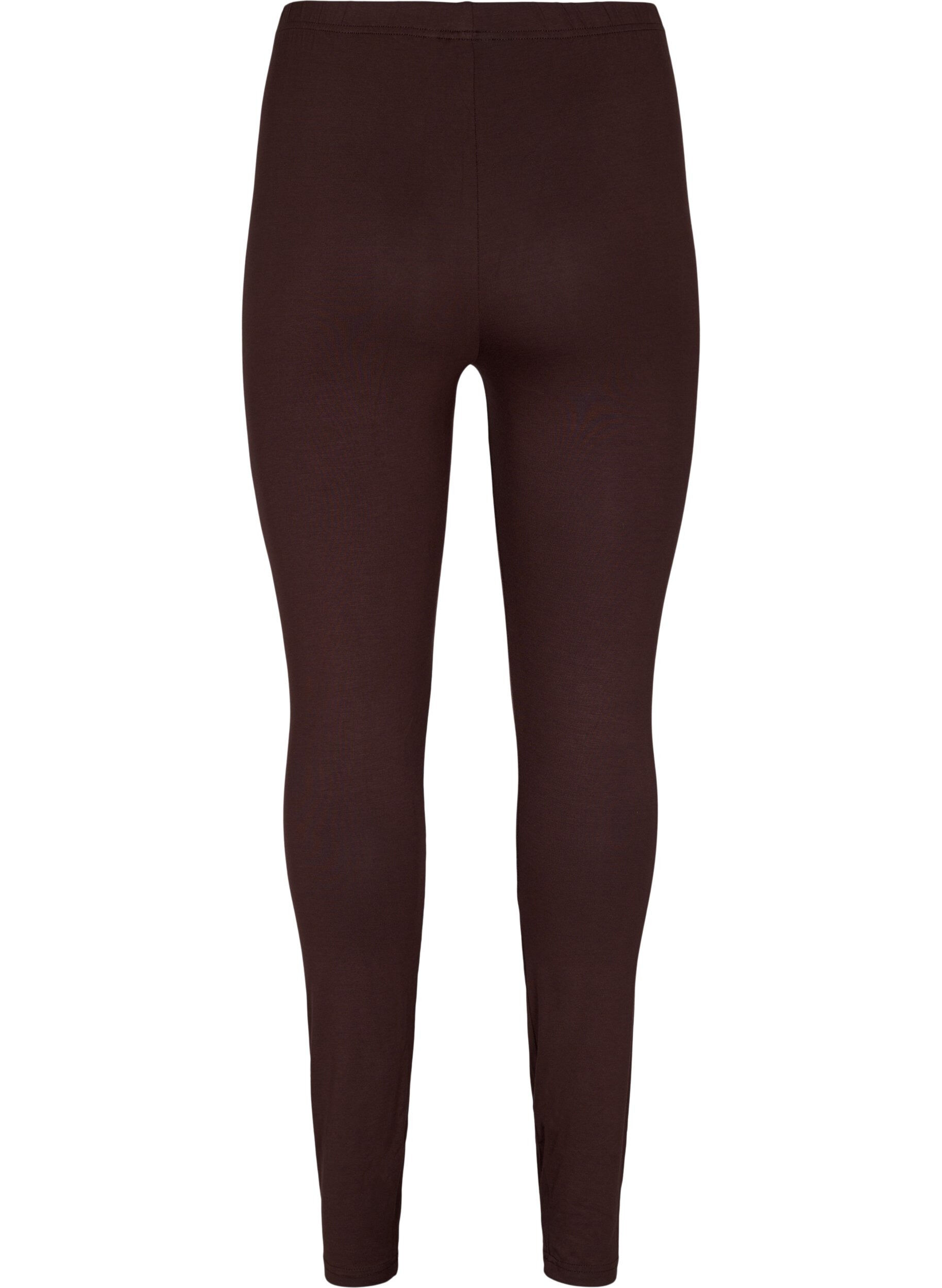 ZizziBasic legging in viscose, Bruin, Packshot image number 1