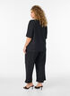 High-waist culottes met een elastische achterkant, Zwart, Model image number 1