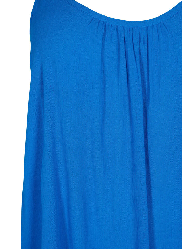 Strap top in viscose, Blauw, Packshot image number 2
