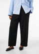 Losse jerseybroek met hoge taille, Zwart, Model image number 2