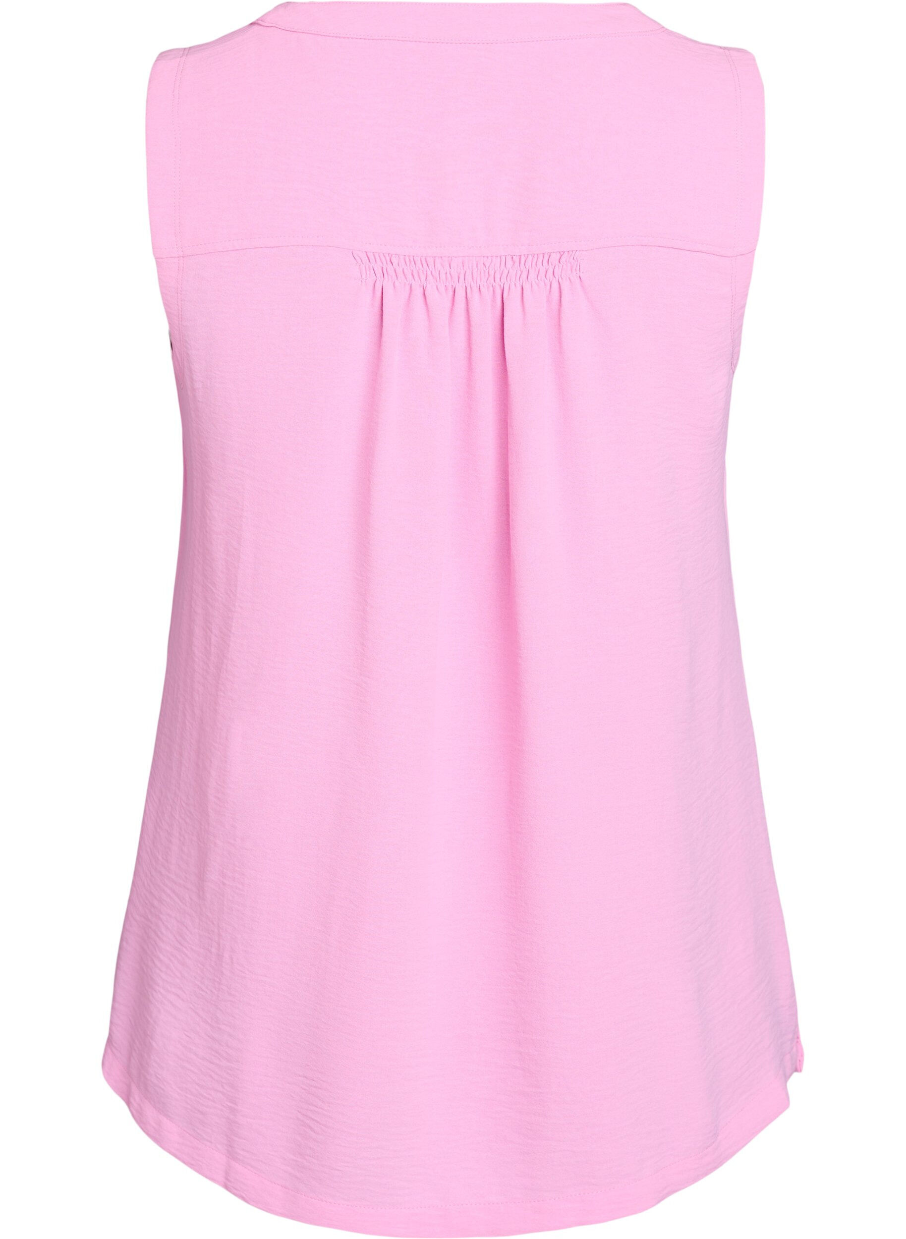 ZizziMouwloze top met kreukeffecten, Roze, Packshot image number 1