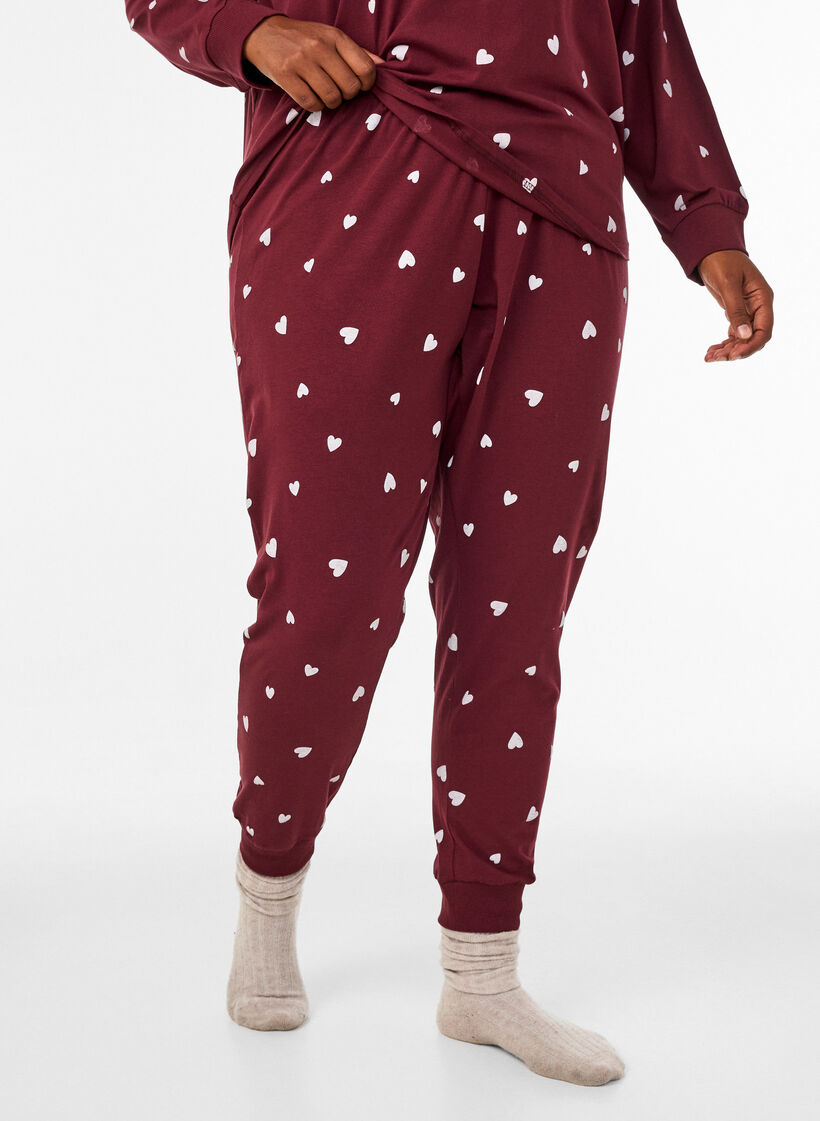 Bedrukte pyjamabroek, Rood, Model image number 2