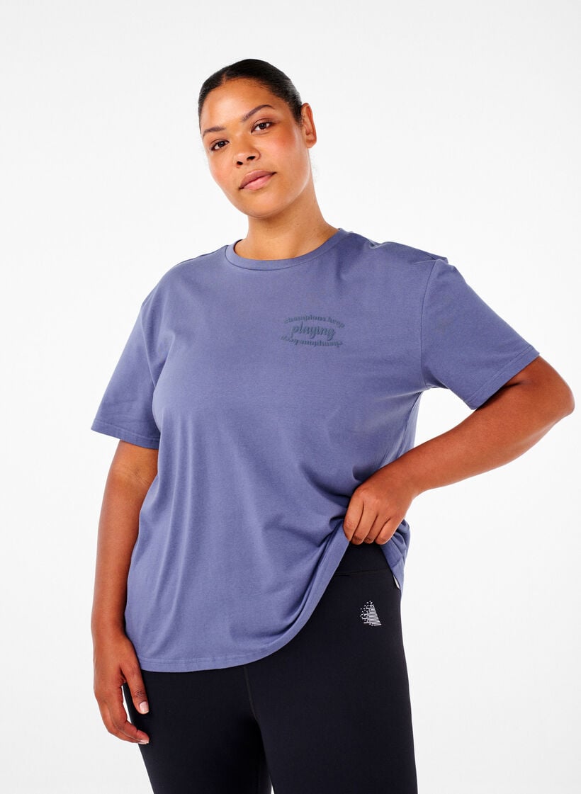 Sportief T-shirt in biologische katoen, , Model image number 0