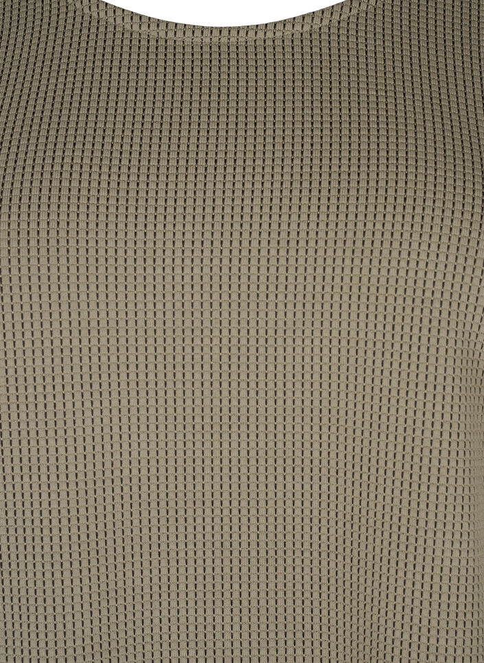 A-lijn blouse met textuur, Greige, Packshot image number 2