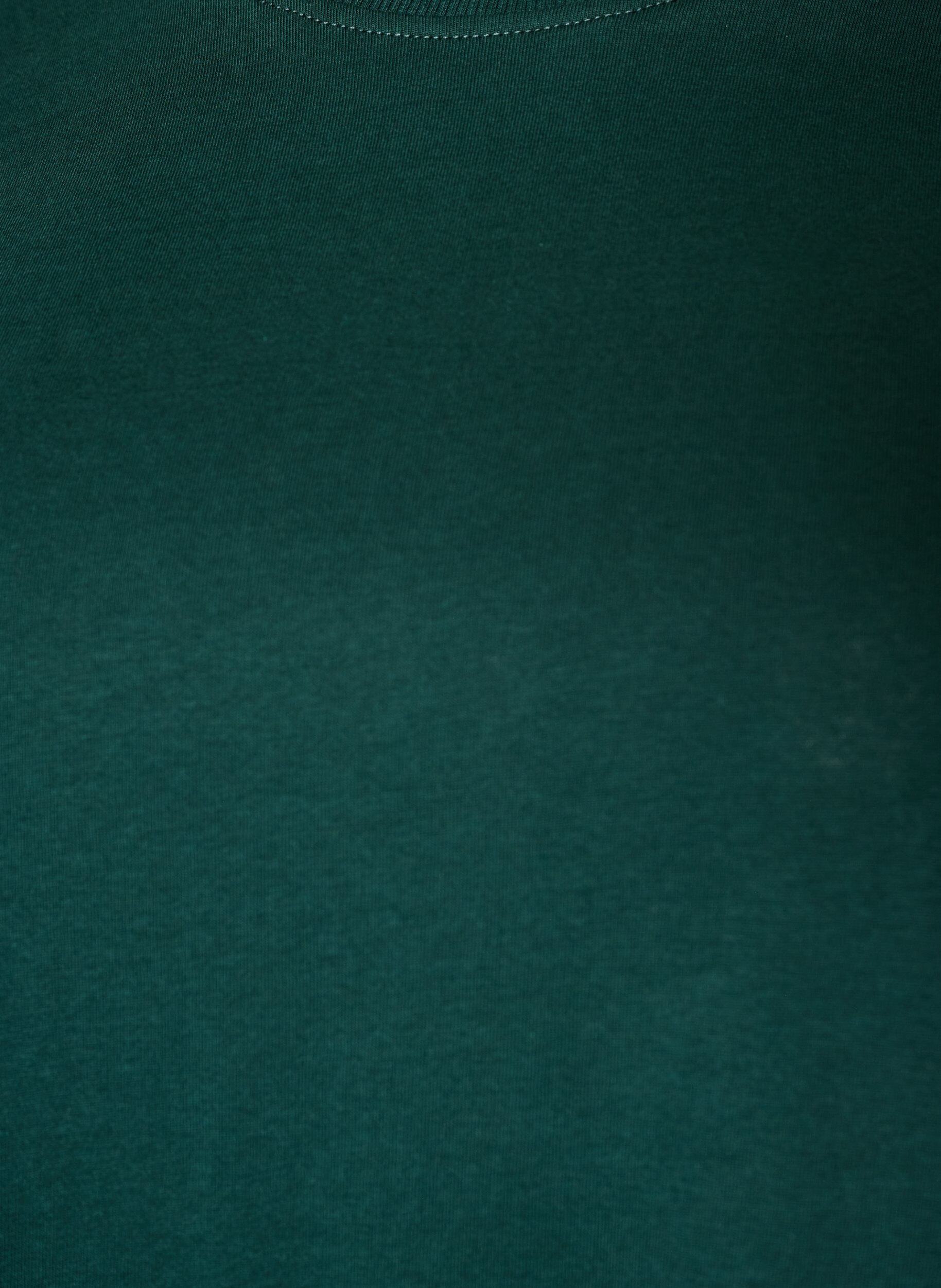 ZizziBasic katoenen T-shirt met ronde hals, Groen, Packshot image number 2