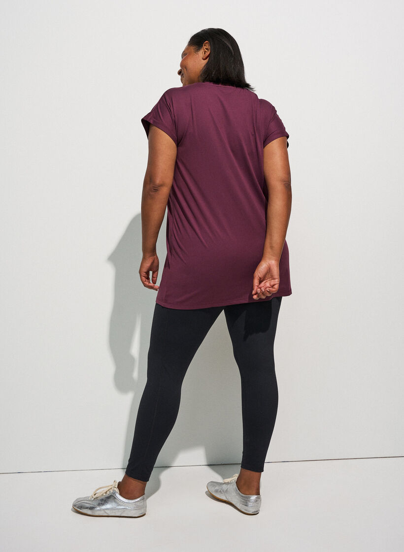 Lang workout T-shirt, Rood, Model image number 2