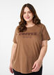 T-shirt met print, Bruin, Model image number 0