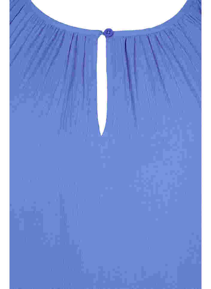 Viscose tuniek met 3/4 mouwen , Ultramarine, Packshot image number 2