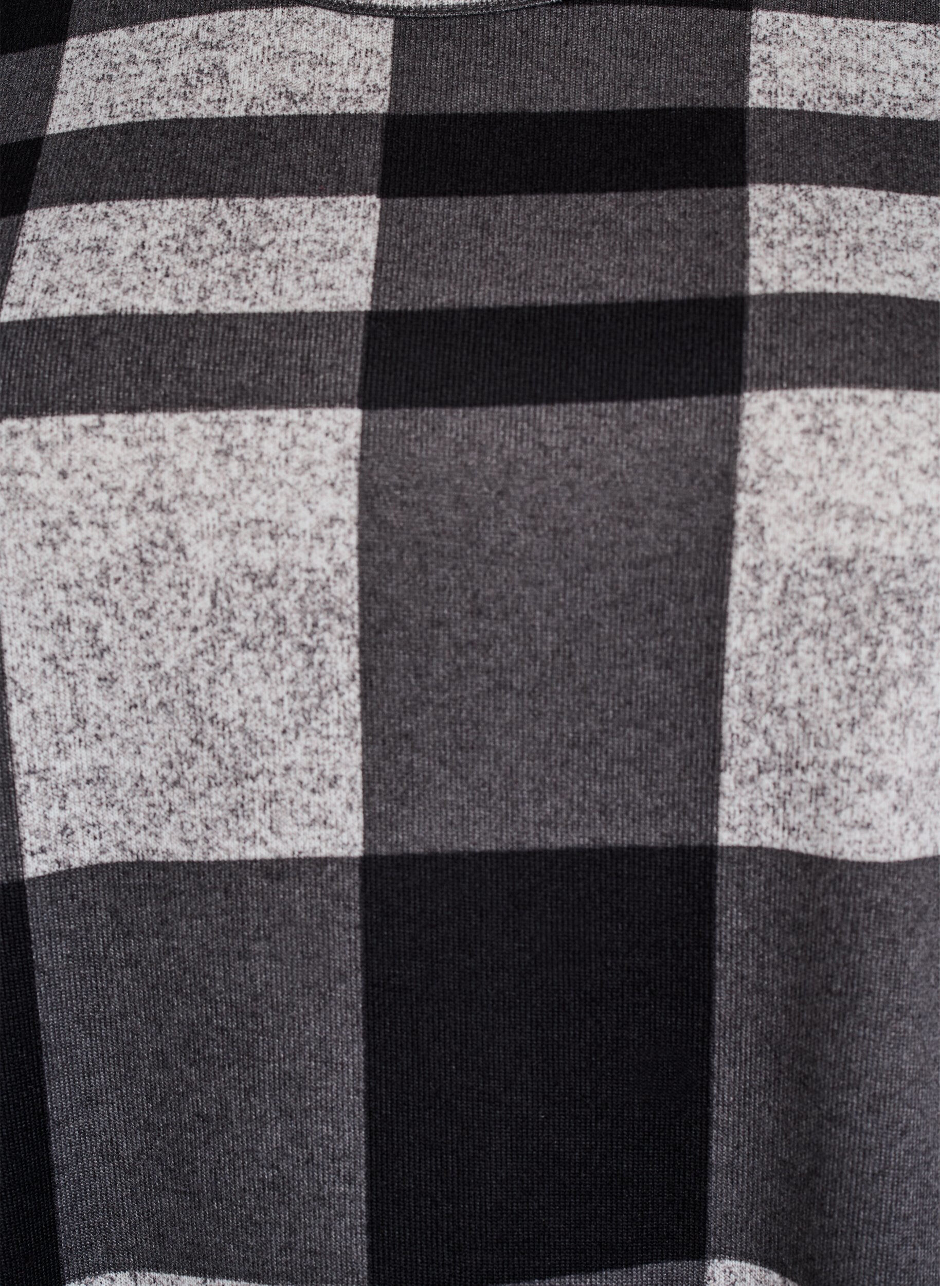 Zizzi Gedessineerde blouse met lange mouwen, Grijs, Packshot image number 2