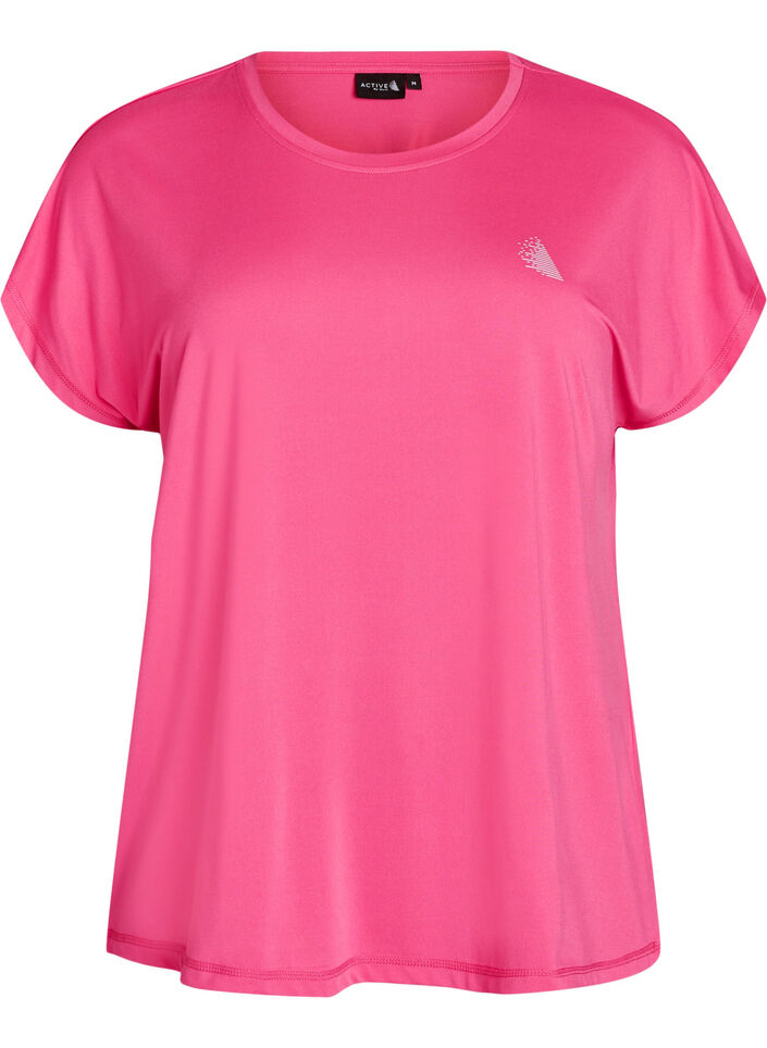 Effen gekleurd trainingsshirt, Roze, Packshot image number 0