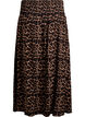 Maxi rok in viscose met smokwerk, Bruin, Packshot image number 1